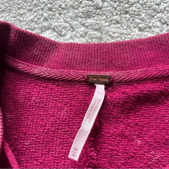 Free People Glorious Sleeves red pullover bell sleeves sweatshirt sweater medium - Picture 4 of 10